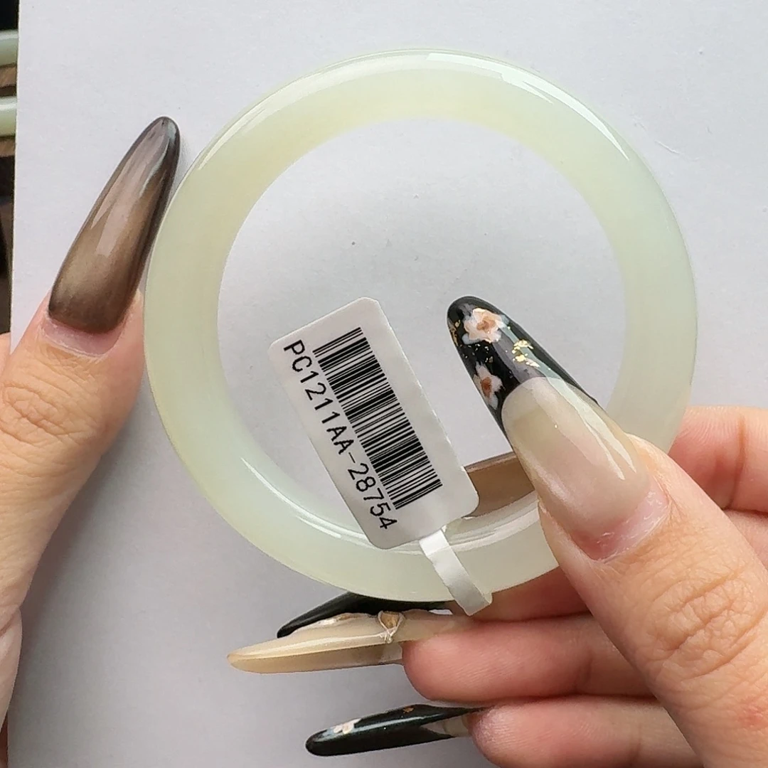 和田玉未镶嵌手镯高冰荔枝冻54