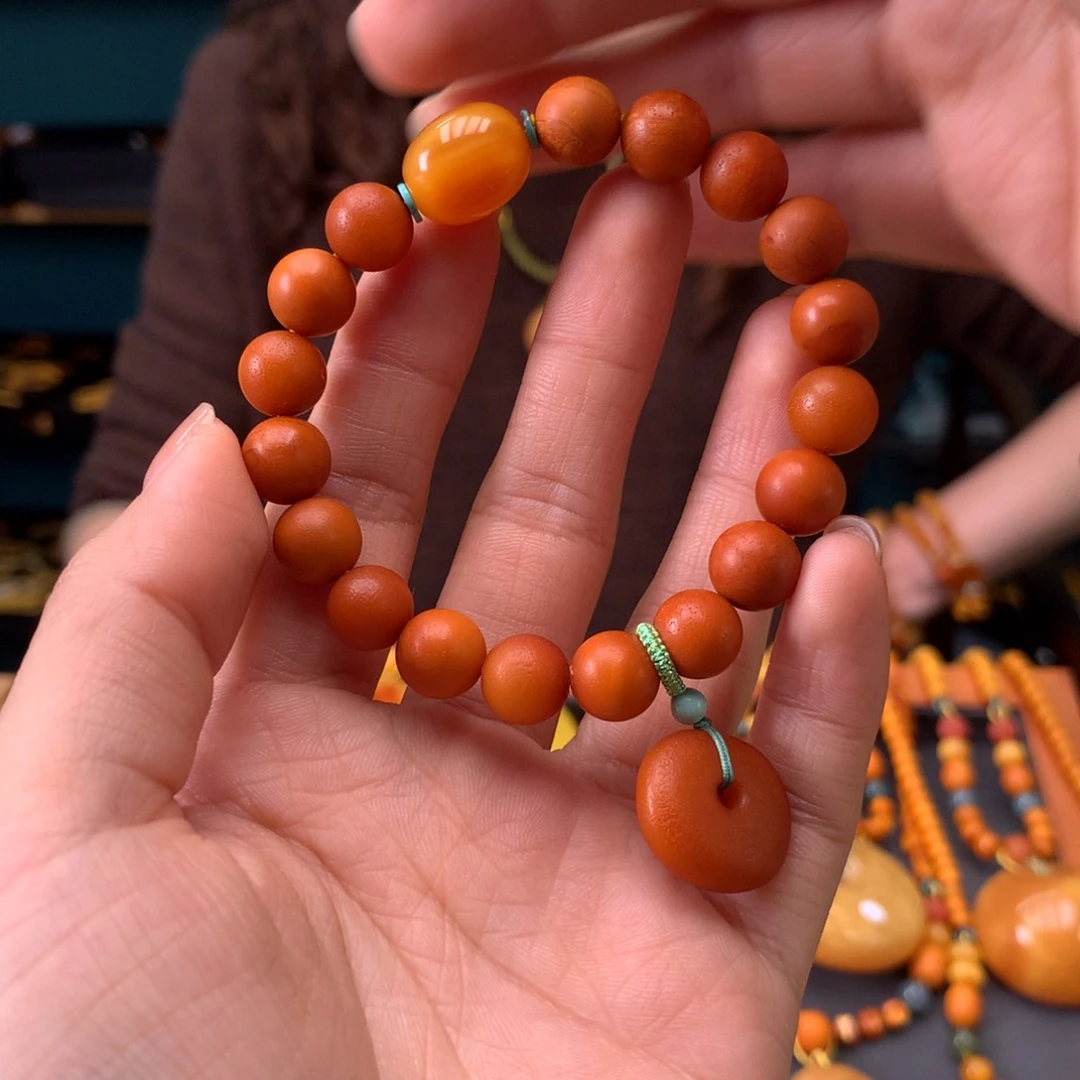 蜜蜡未镶嵌手串天然