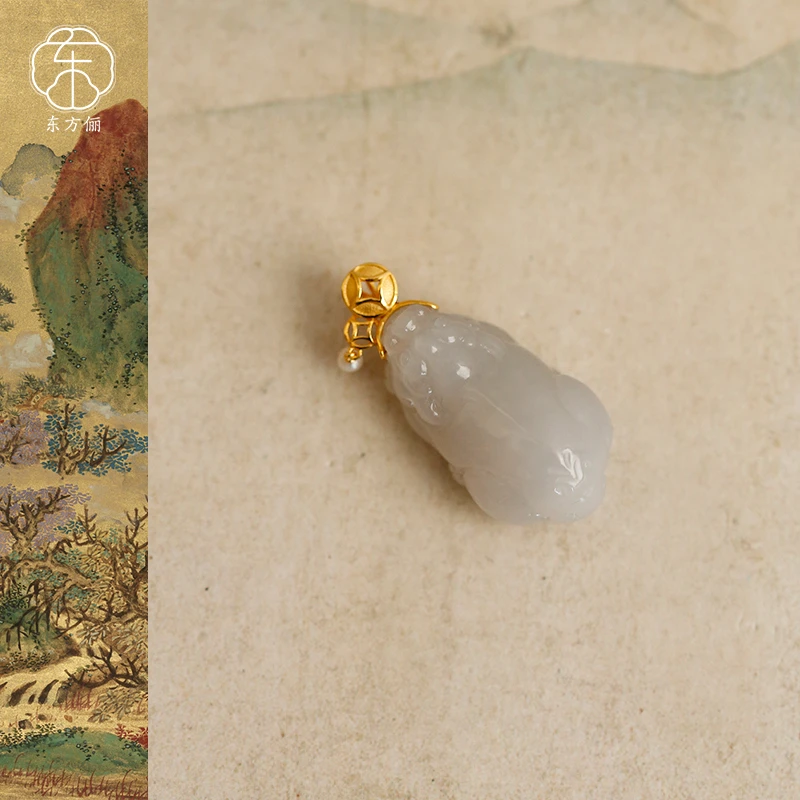 东方俪DOFUNLY【喜财】和田玉貔貅18K金吊坠YZDZ雅韵