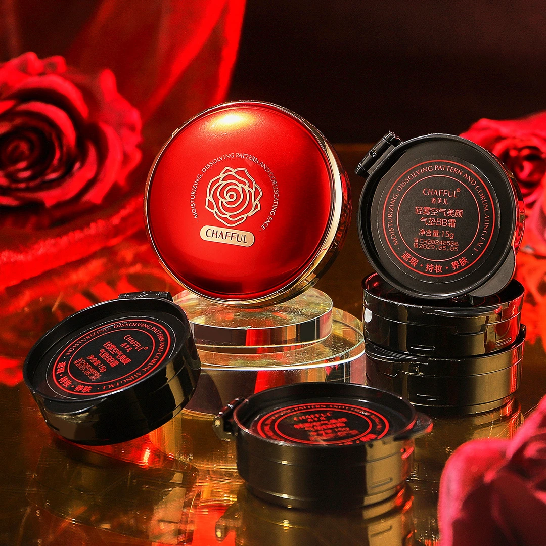 轻雾空气美颜气垫BB霜轻薄遮瑕贴肤不易紧绷妆效持久气垫霜
