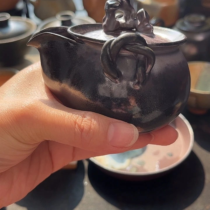 薰***草茶盏柴烧茶具柴烧茶具
