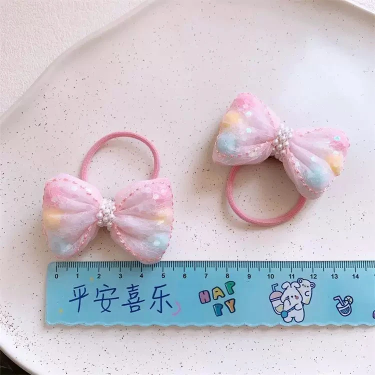 韩版发饰2025发卡日韩女发绳彩球蝴蝶结发饰