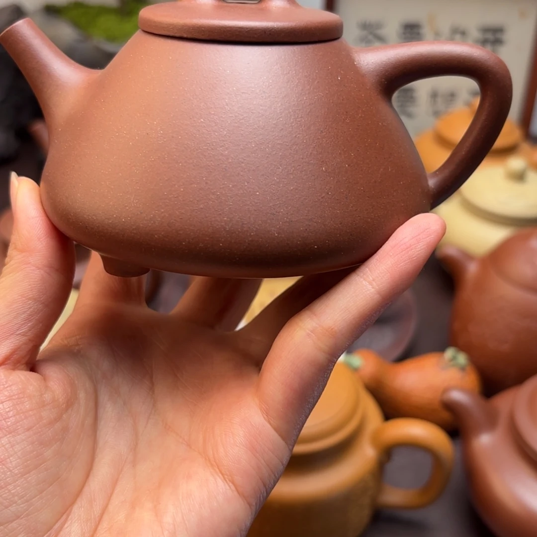 紫砂茶壶特练紫泥子冶石瓢 微瑕230