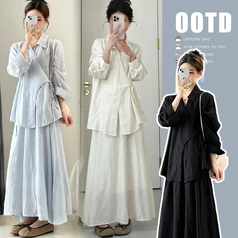 【Liner】大码国风中式裙子夏季薄款显瘦宽松防晒赫本风连衣裙