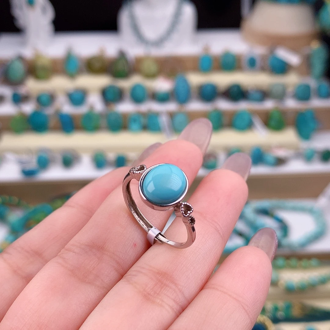 绿松石银S925镶嵌手链