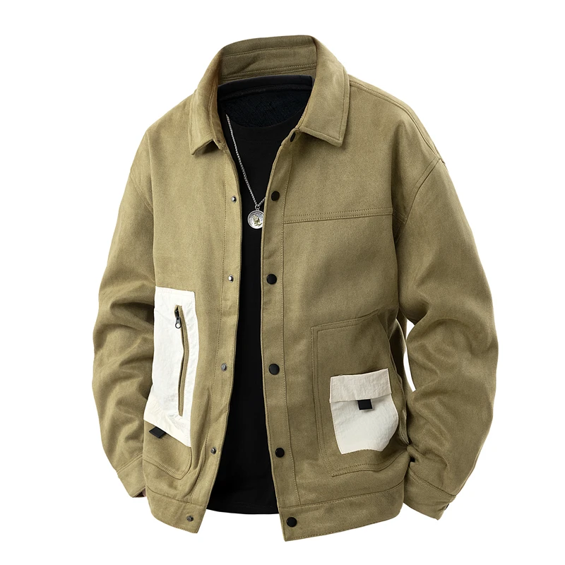 上衣外套男士秋季潮流翻领休闲防风百搭春秋款简约痞帅男装夹克