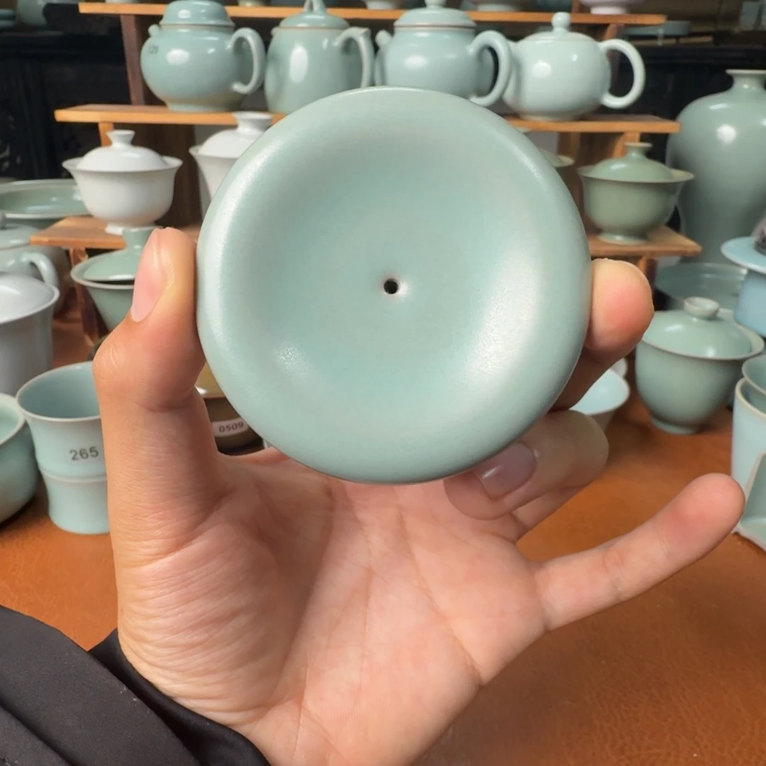 陶摆件一级仿古青绿香插