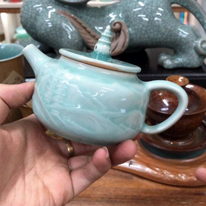 龙泉青瓷茶具微瑕8380