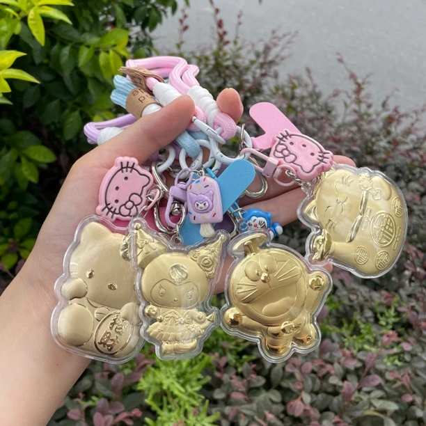 黄金钥匙扣含黄金工艺品手机链包包挂件礼物0.02g
