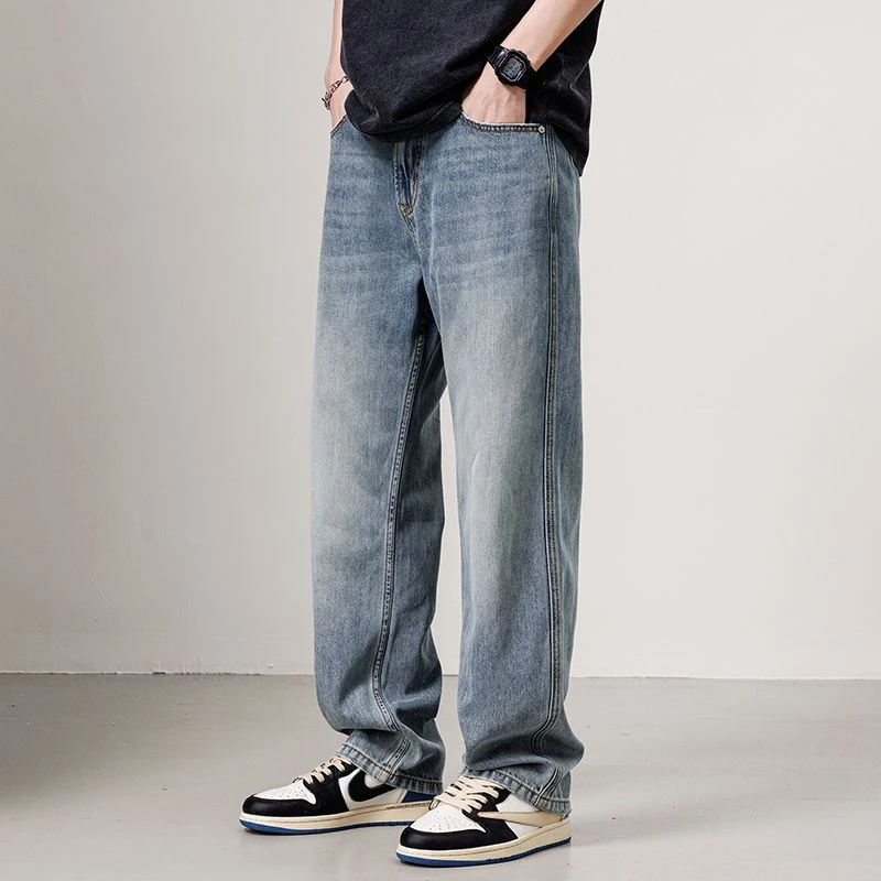 2025夏季新款超柔超薄款莱赛尔大码宽松大直筒男士裤子男款夏季
