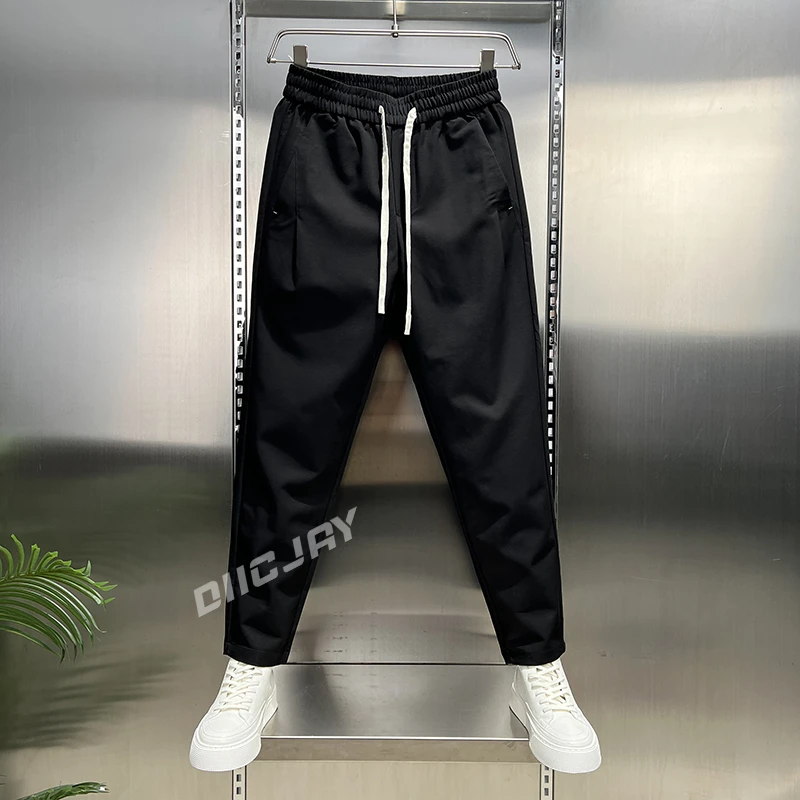 【高端】男士早秋薄款哈伦裤新款小直筒时尚复古百搭轻商务休闲长裤