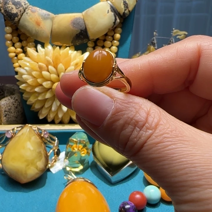 琥珀未镶嵌手链波兰设计款琥珀蜜蜡