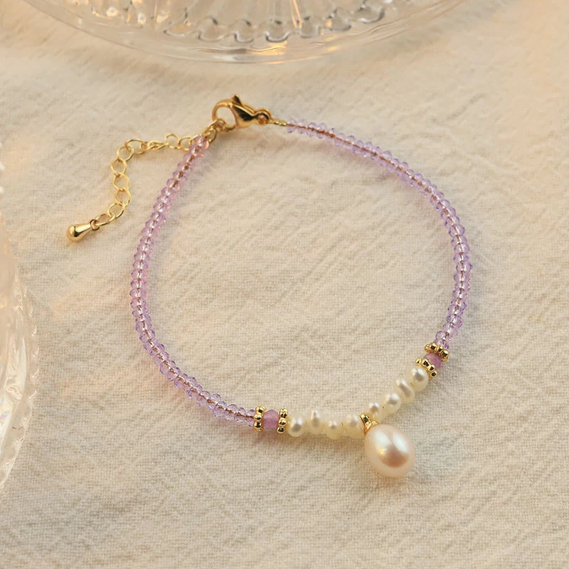 精致女款珍珠法式简约优雅拼接时尚百搭夏季