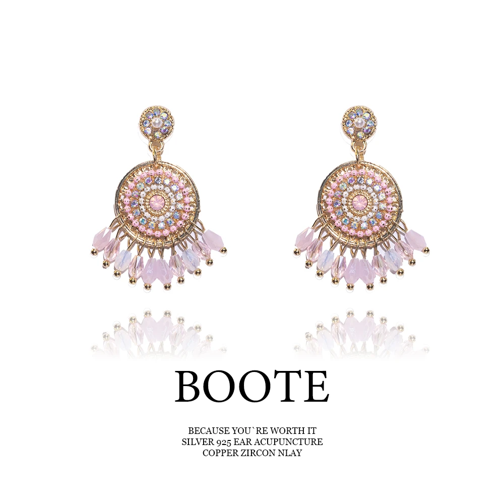 铜合金耳饰 Boote HE21855【月落星沉】复古风高级感时尚耳饰