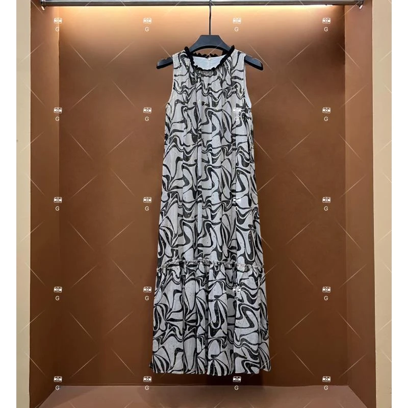 【静】春夏丨设计师轻奢法式印花女士连衣裙 GS-55172