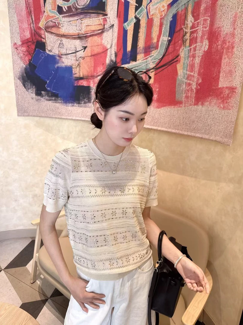 YTTRIUM LIN[夏季寻光]夏款时尚针织衫（不能机洗甩干）50576