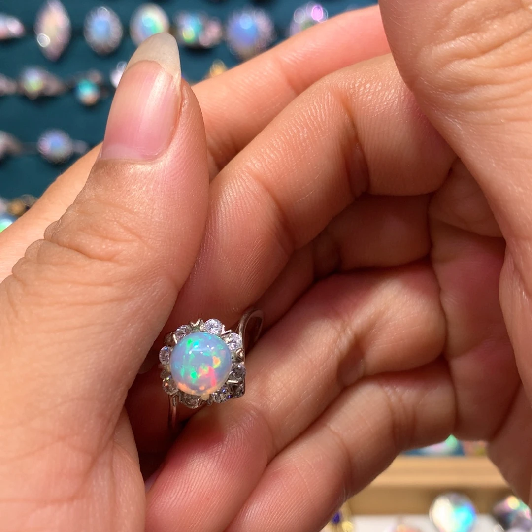 欧泊银S925镶嵌戒指款