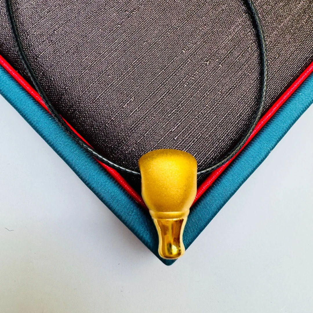 79#足金999  5D硬金工艺  黄金配件金三通可做文玩配件