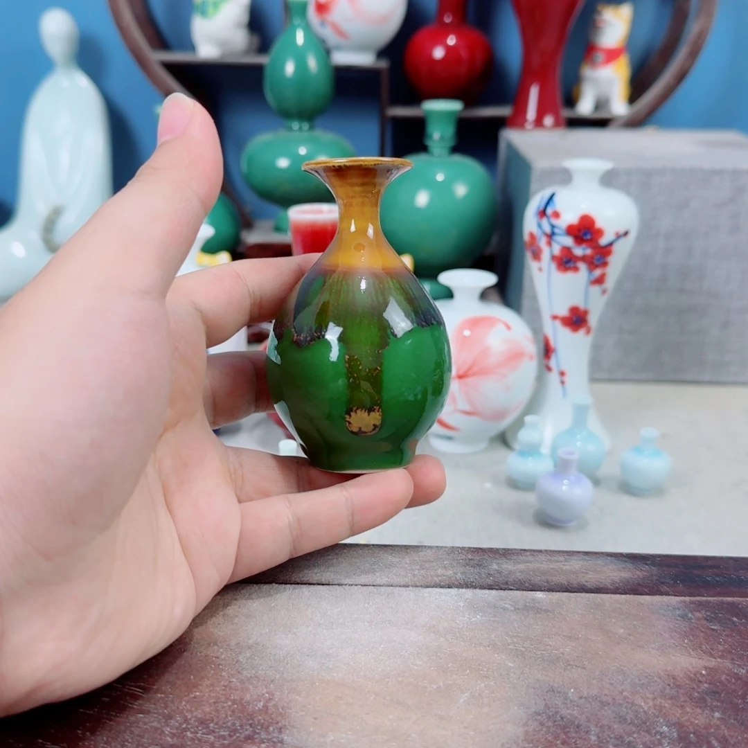 陶瓷手工小花器摆件