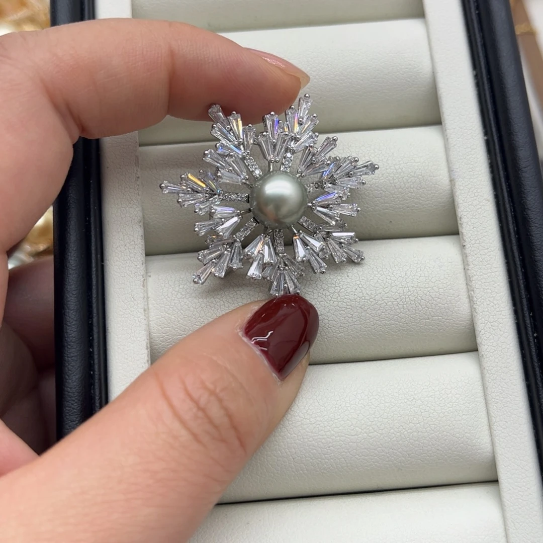 胸针合金海水珍珠