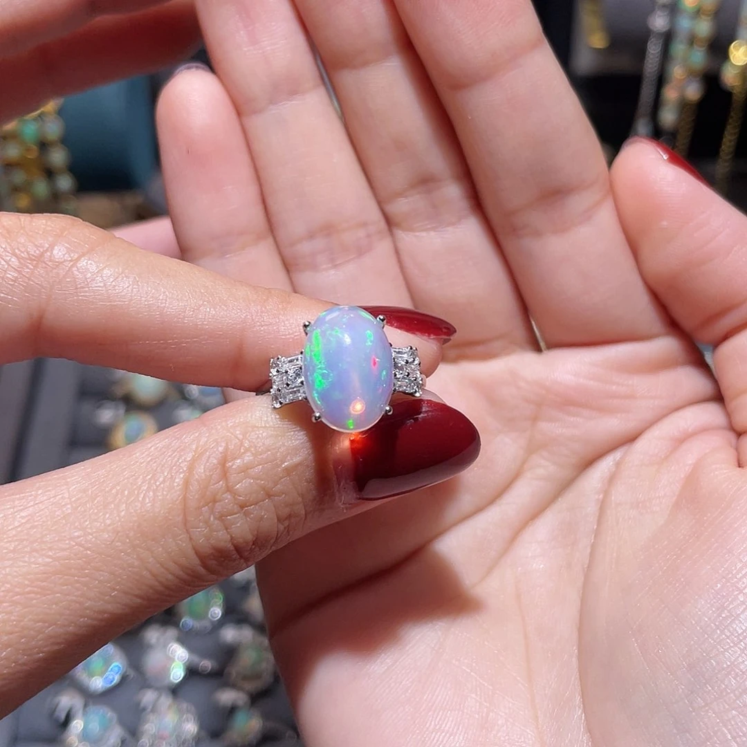 银S925镶嵌欧泊戒指）ℒ****°