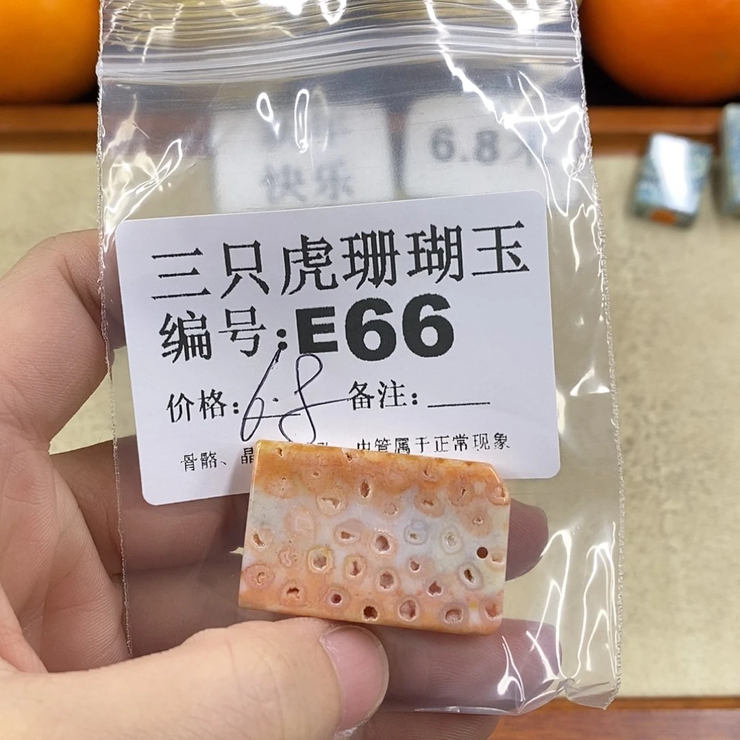 硅化珊瑚（珊瑚玉）1未镶嵌黄****蹊