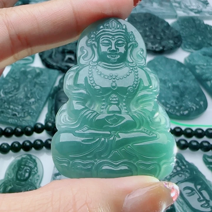 翡翠未镶嵌颈饰多样性发货天然A货翡翠