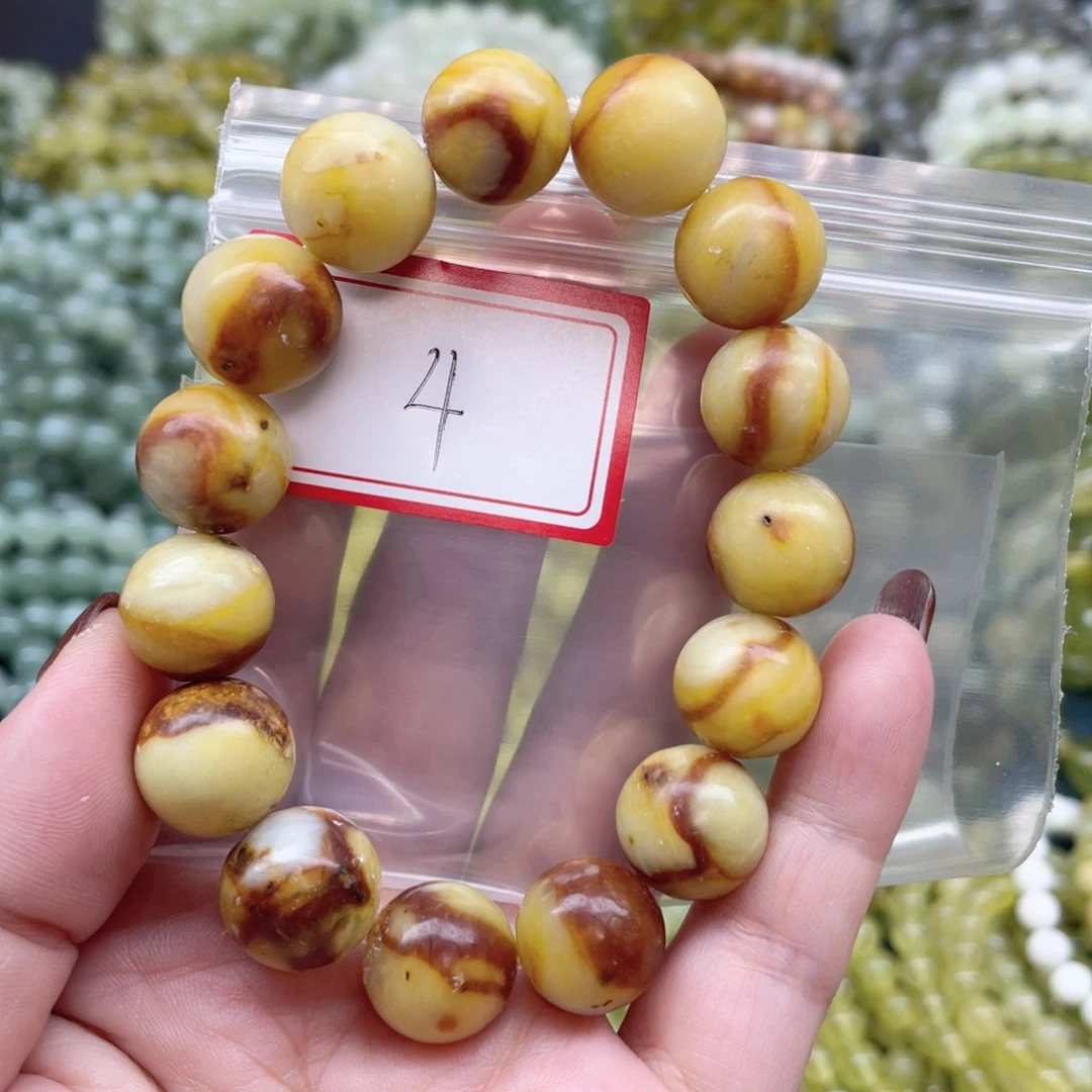 未镶嵌蛇纹石玉手串໑**