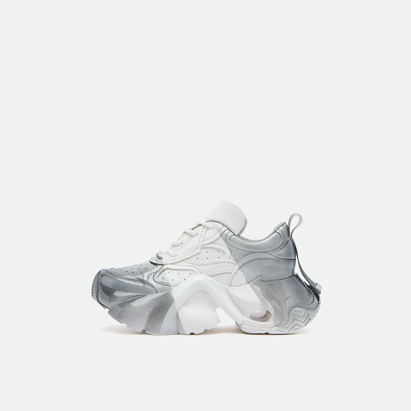 “麒麟三代”撞色渐变老爹鞋2024新款情侣款女鞋厚底鞋增高