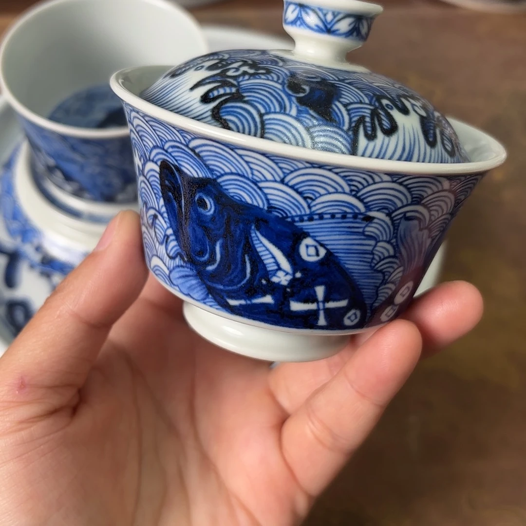 盖碗陶瓷景德镇手绘茶器