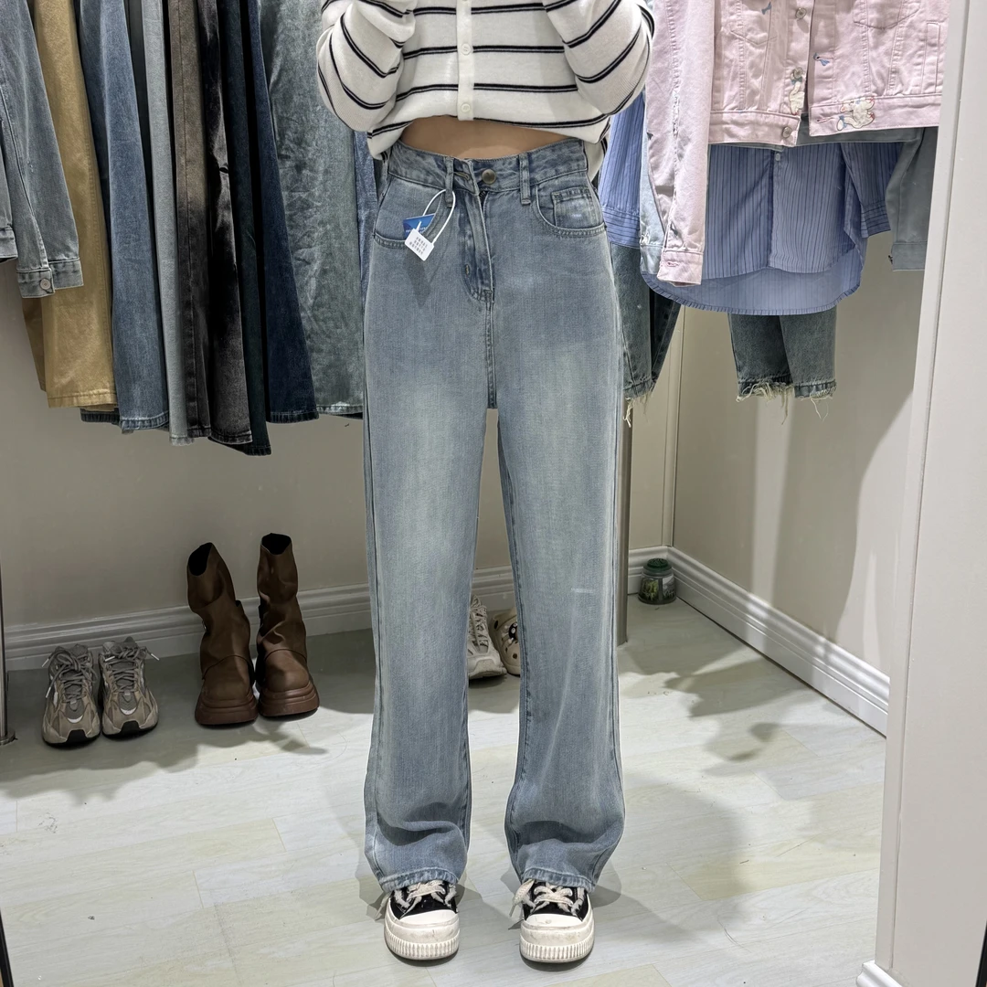 A20 25春夏季主推款＆YKK拉链100％莱赛尔天丝阔腿垂感冰丝牛仔裤