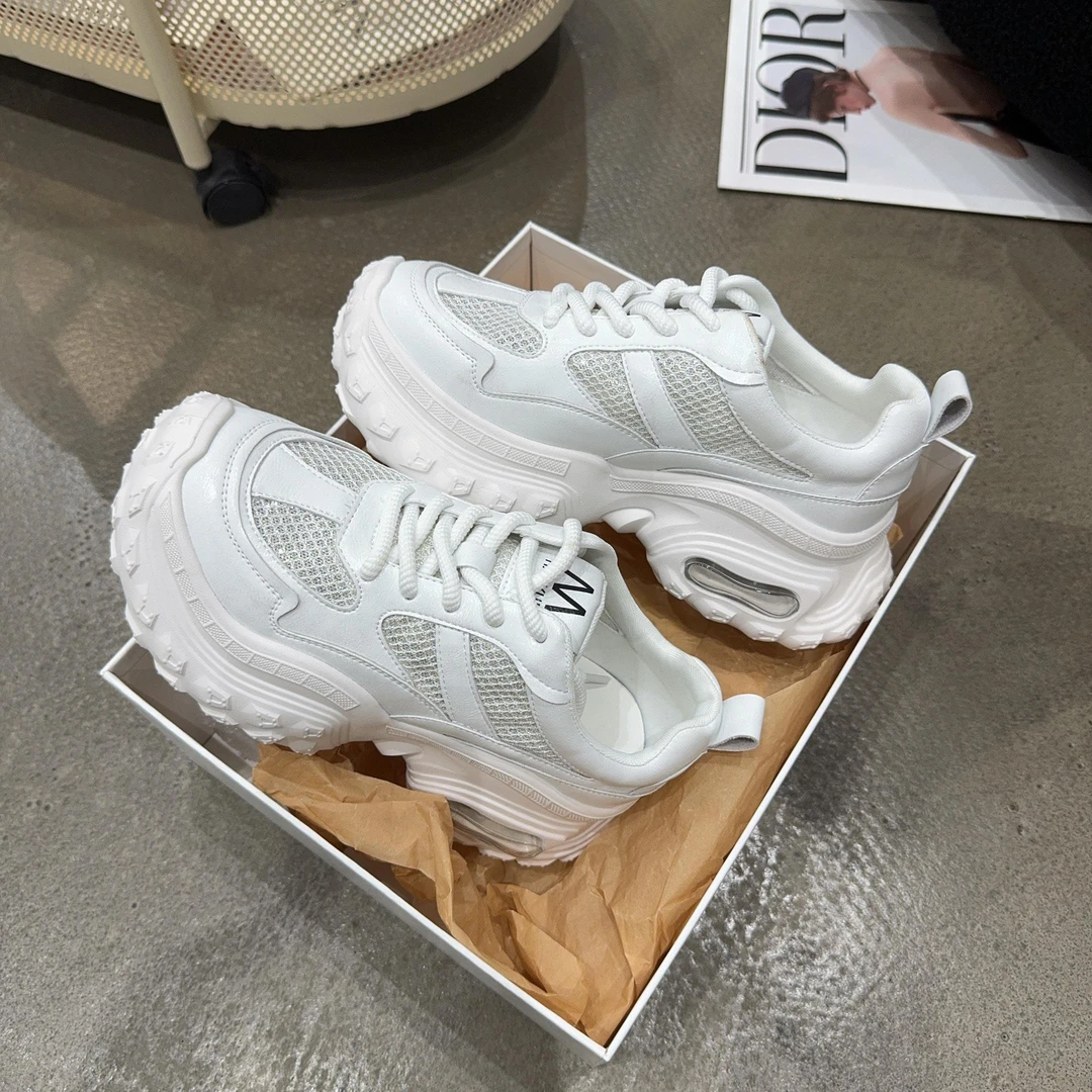 -夏季新品女拼接网面发泡底老爹鞋轻盈增高舒适百搭潮