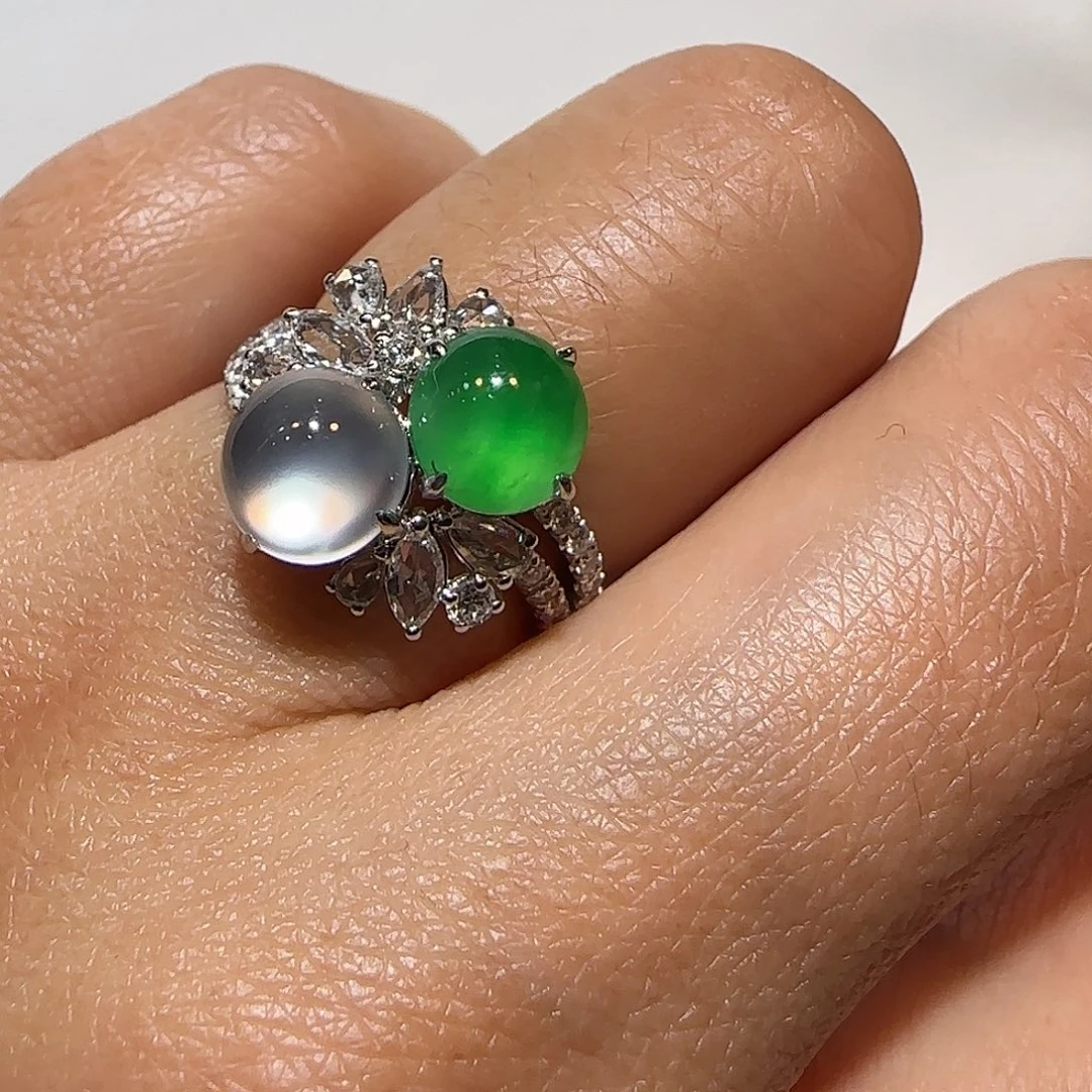 翡翠未镶嵌戒指戒指