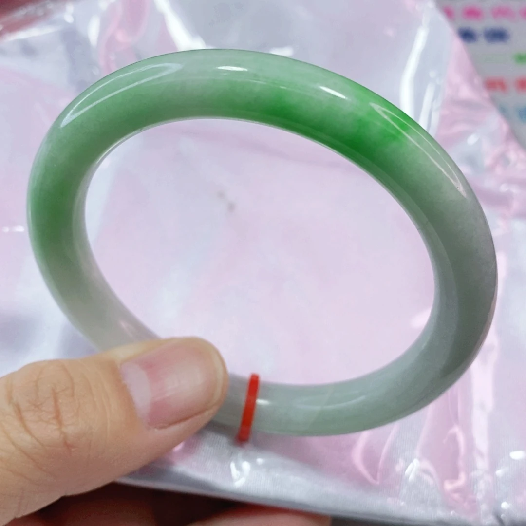 未镶嵌手镯翡翠54.3圈口圆条