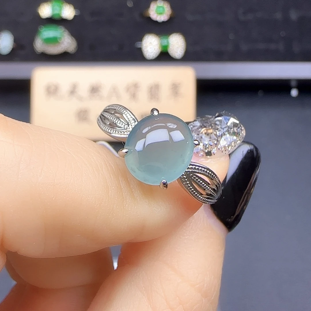银S925镶嵌戒指翡翠