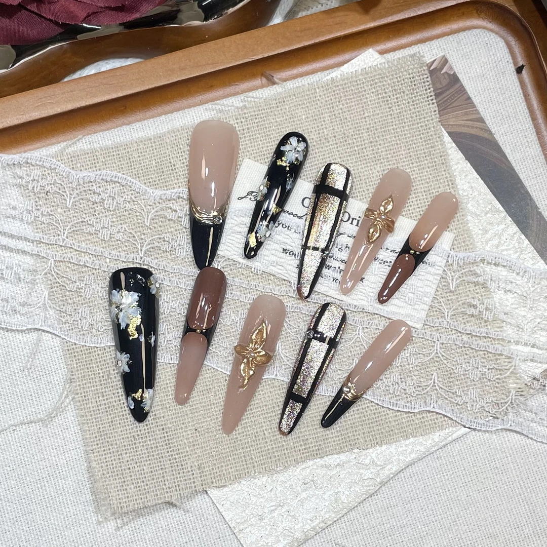 【有钱花】老钱风高定系列秋冬显白穿戴甲穿戴甲秋冬