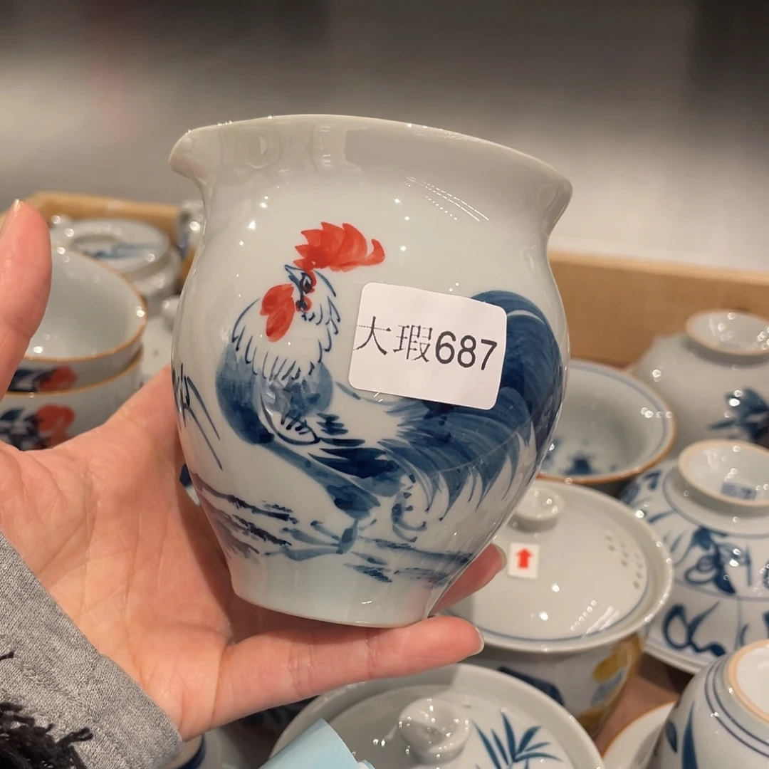 有瑕釉下彩纯手绘