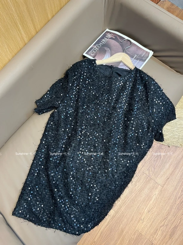 Sunshine【220】气质小香风亮片连衣裙