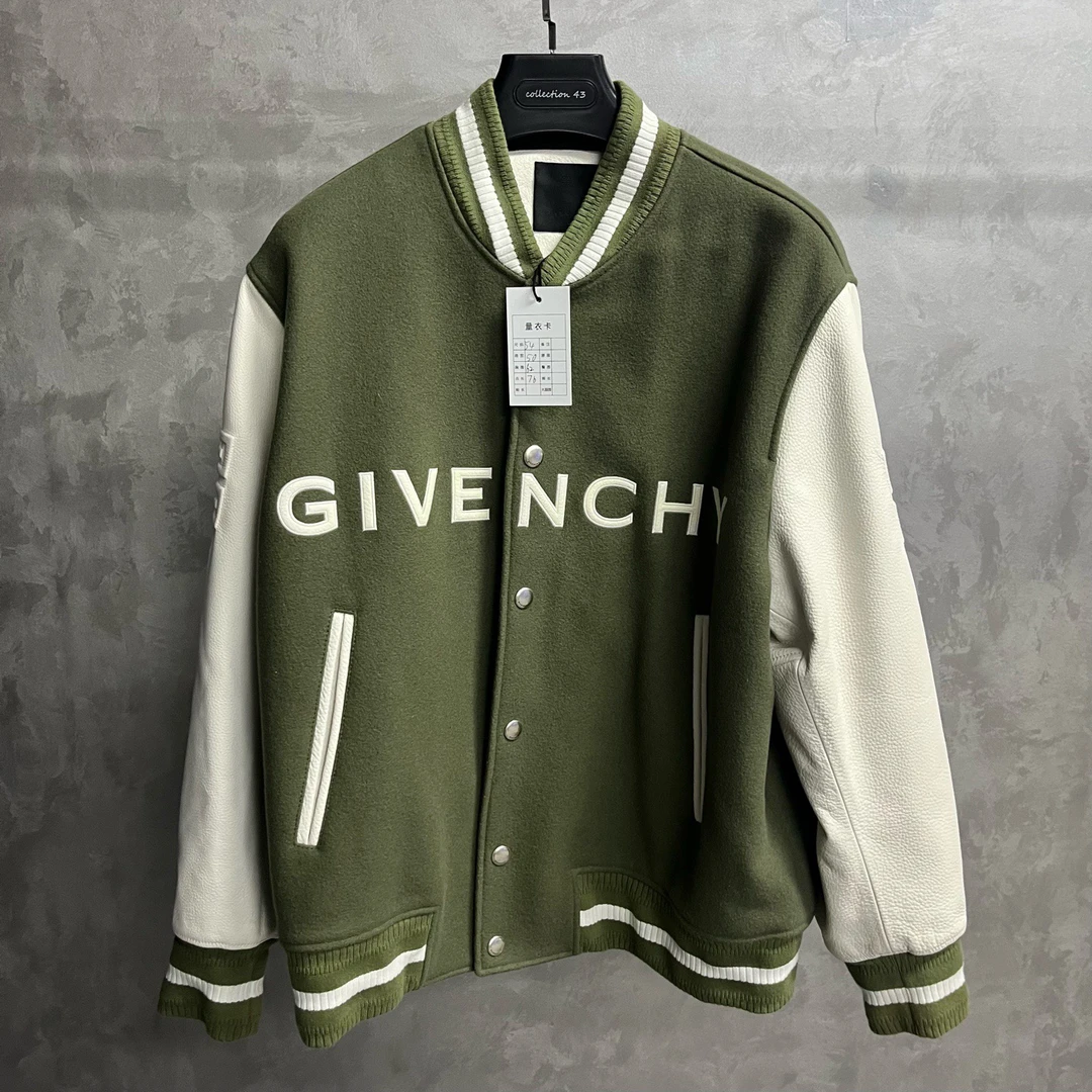 99新 Givenchy/纪梵希 Logo印花拼色长袖棒球服/54
