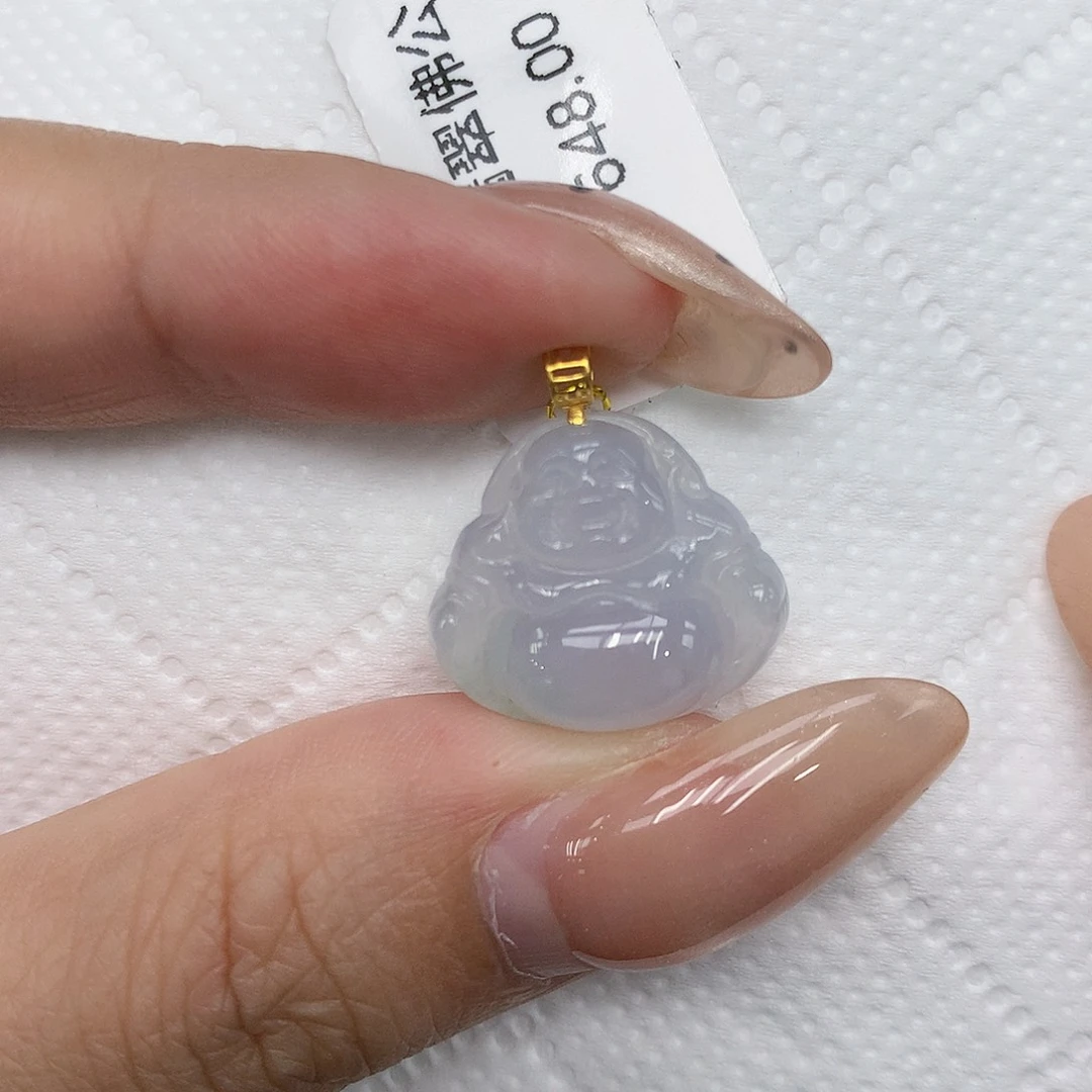 颈饰18K金镶嵌翡翠