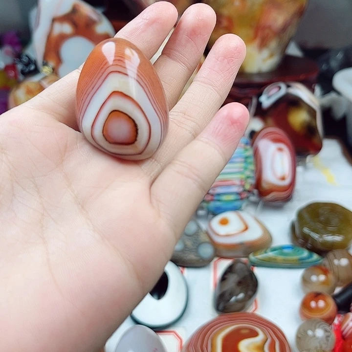 玛瑙/玉髓未镶嵌耳饰