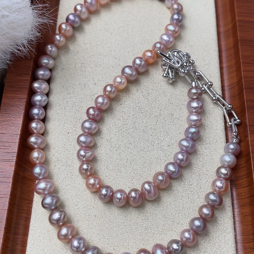 耳饰银S925镶嵌淡水珍珠