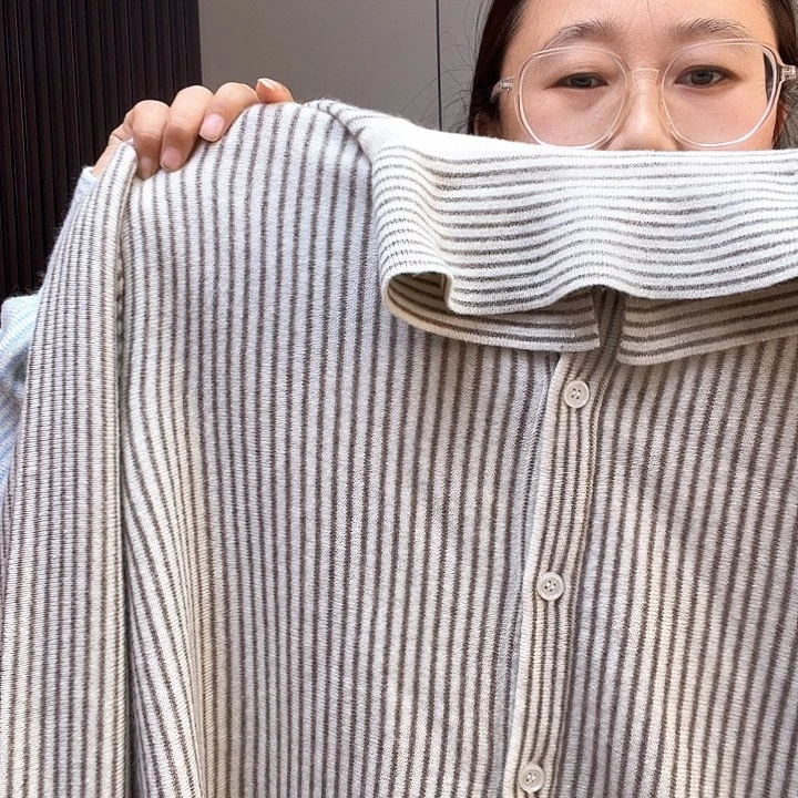 山羊绒咖色条纹88888