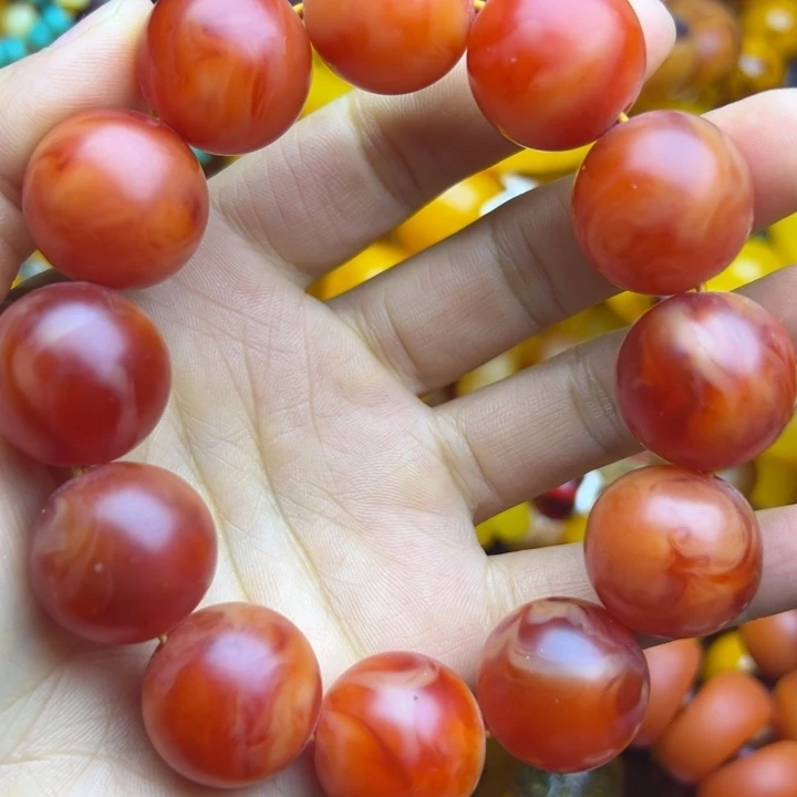 琥珀未镶嵌手链蜜蜡