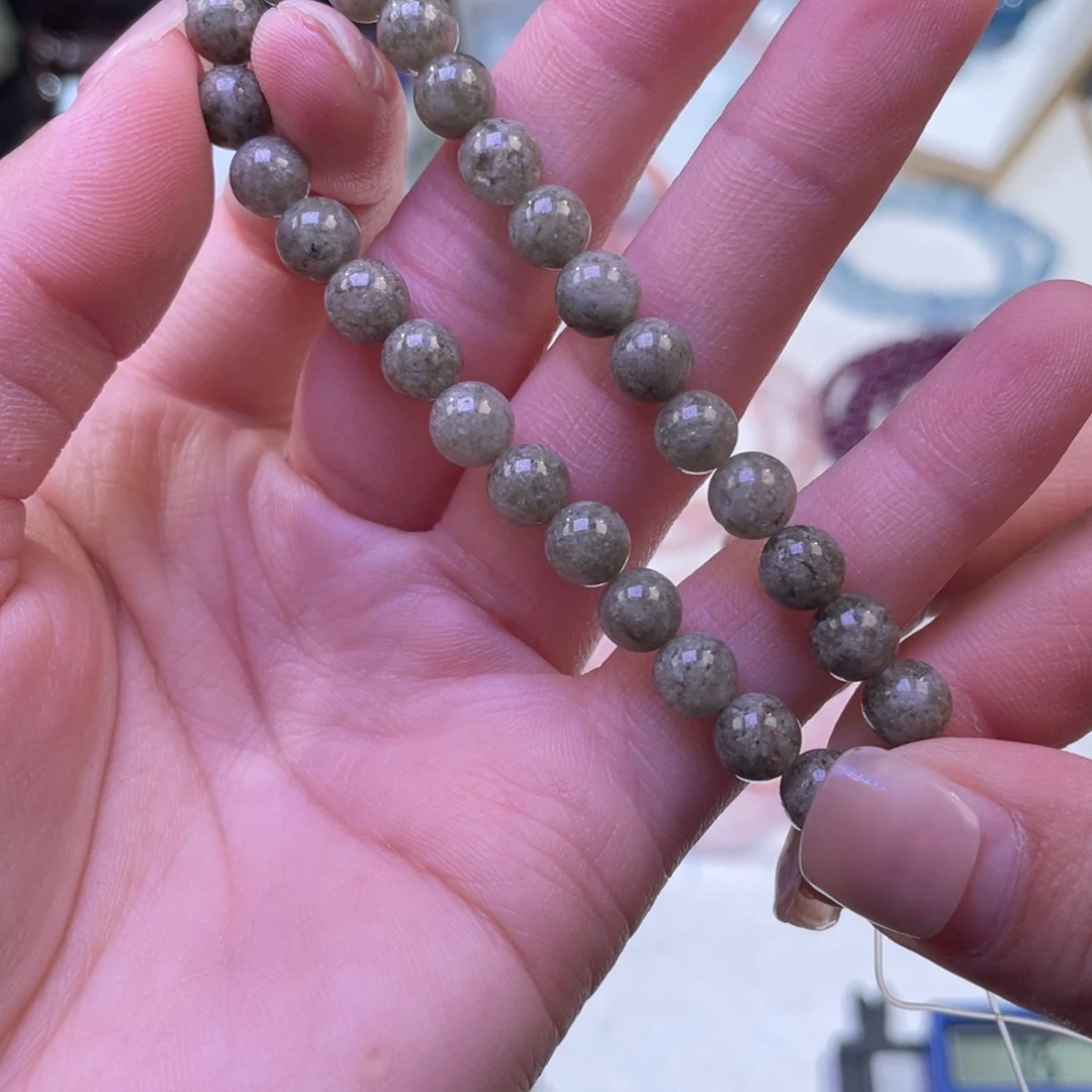未镶嵌手链水晶抹茶绿幽灵6.8mm