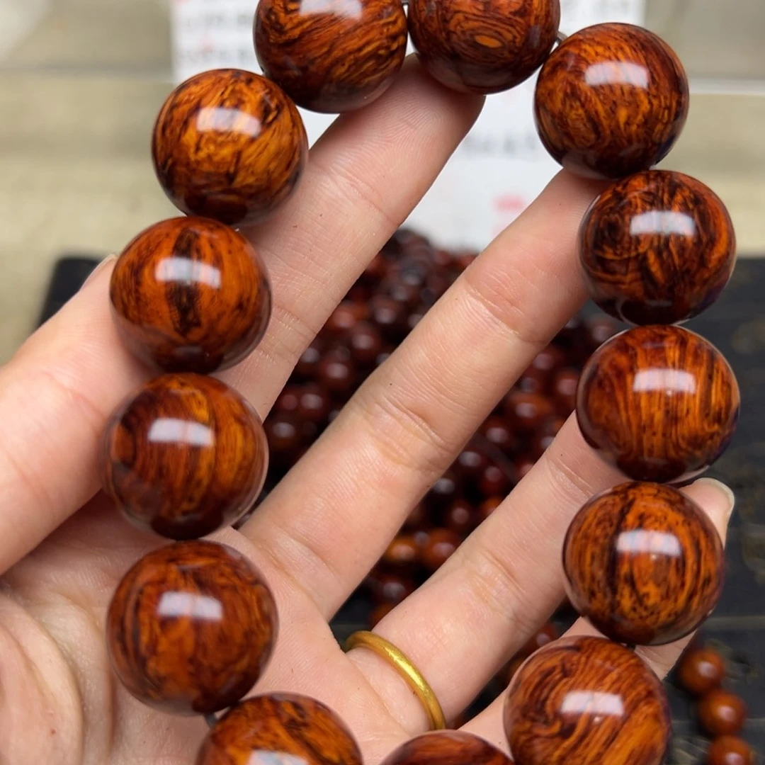 木红降18圆珠满油单圈（瑕疵）