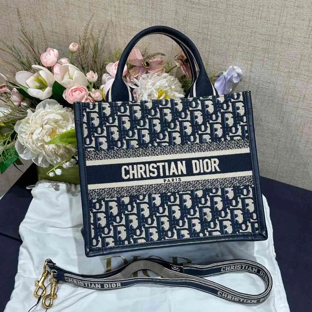 99新 DIOR/迪奥 老花tote小号 手提包  24年