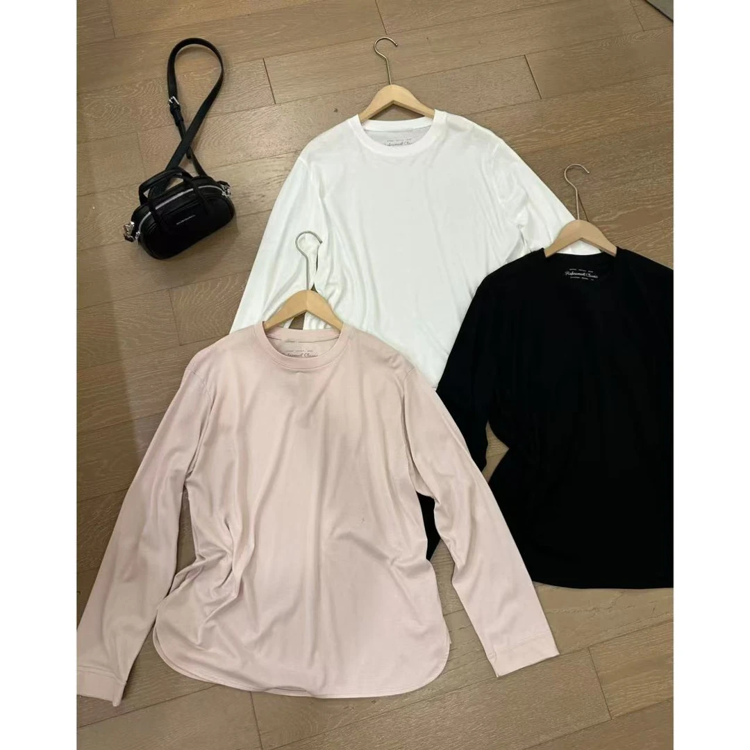 小静静一会【水溶纱纯色上衣】2025春夏宽松百搭T恤 2502C454