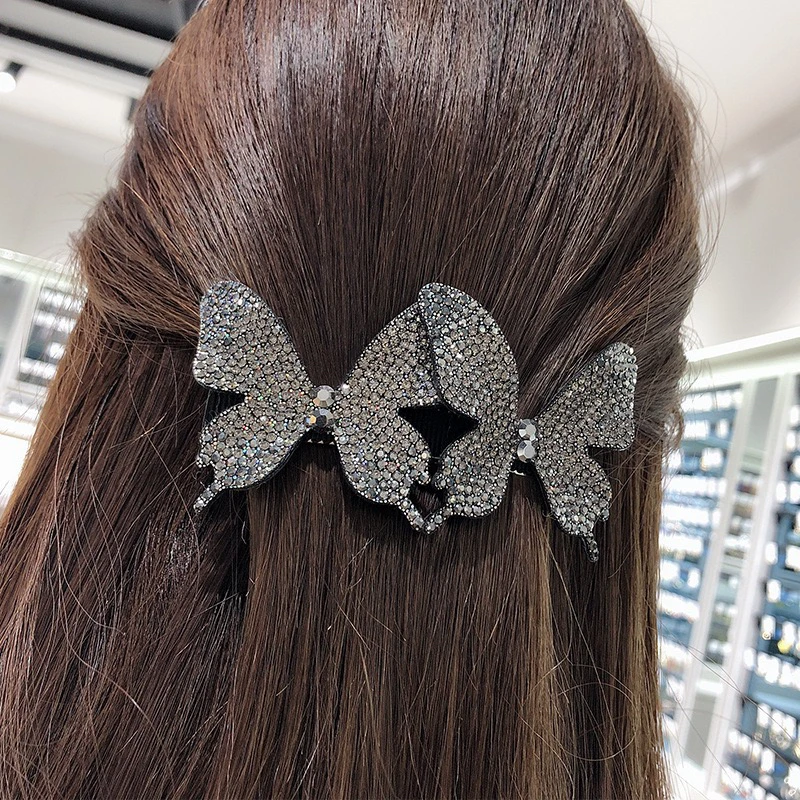 发饰女2025年新款蝴蝶结发夹后脑勺头扣发卡头饰网红时尚甜美边夹