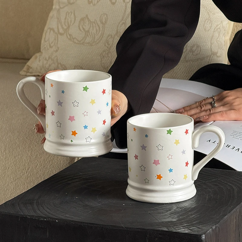 星语星愿系列陶瓷水杯家用马克杯精致好看的杯子冲泡杯办公室宿舍